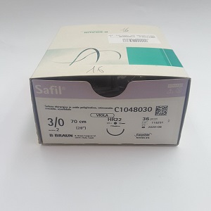 SAFIL VIOLET USP 3/A - 2EP - Lung. 70 cm  AGO TONDO