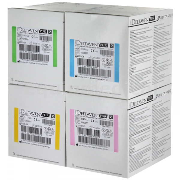 AGHI  CANNULA DELTAVEN GIALLO 24G A 2 VIE
