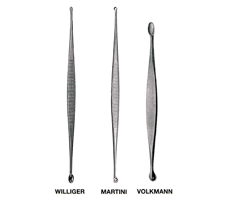 Cucchiaio per ossa Volkmann 140mm