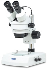 Stereomicroscopio trinoculare con luce led